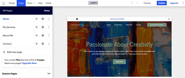 How to make a Jimdo website.