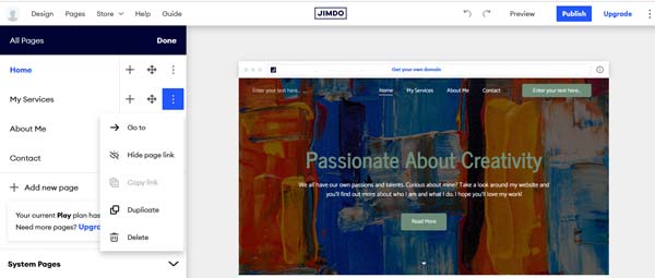 How to make a Jimdo website.
