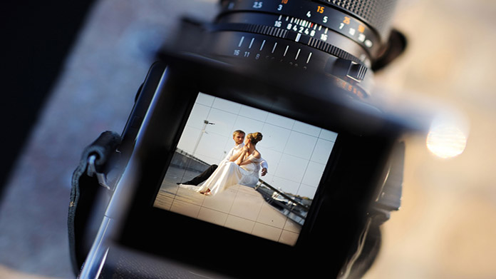 An image displayed in a viewfinder